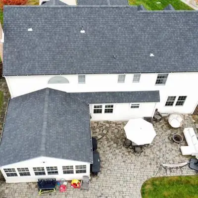 A roofing project completed by American Construction