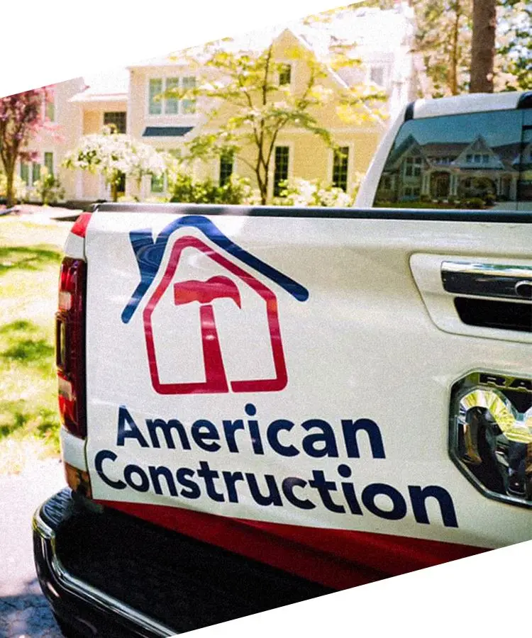 The back of an American Construction Truck
